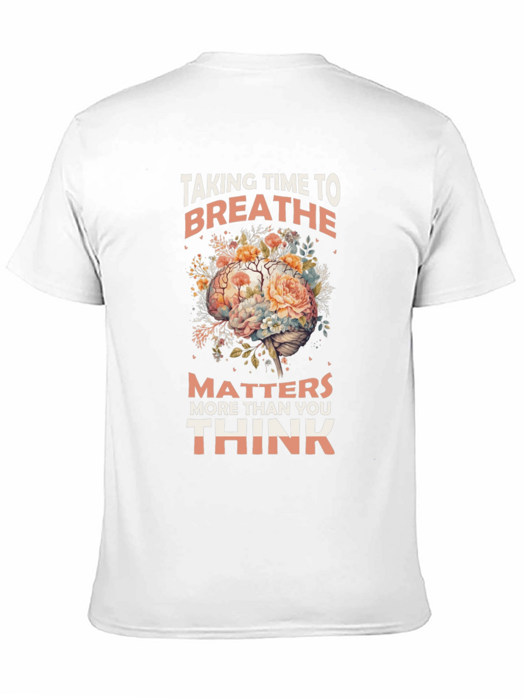 Breathe Floral Brain Graphic T-Shirt