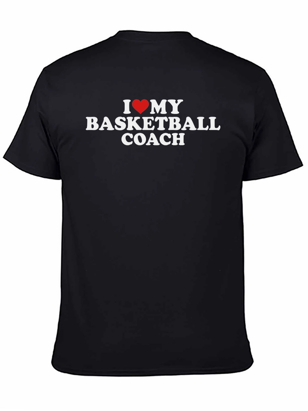 I Love My Basketball Coach T-Shirt - Heart Graphic