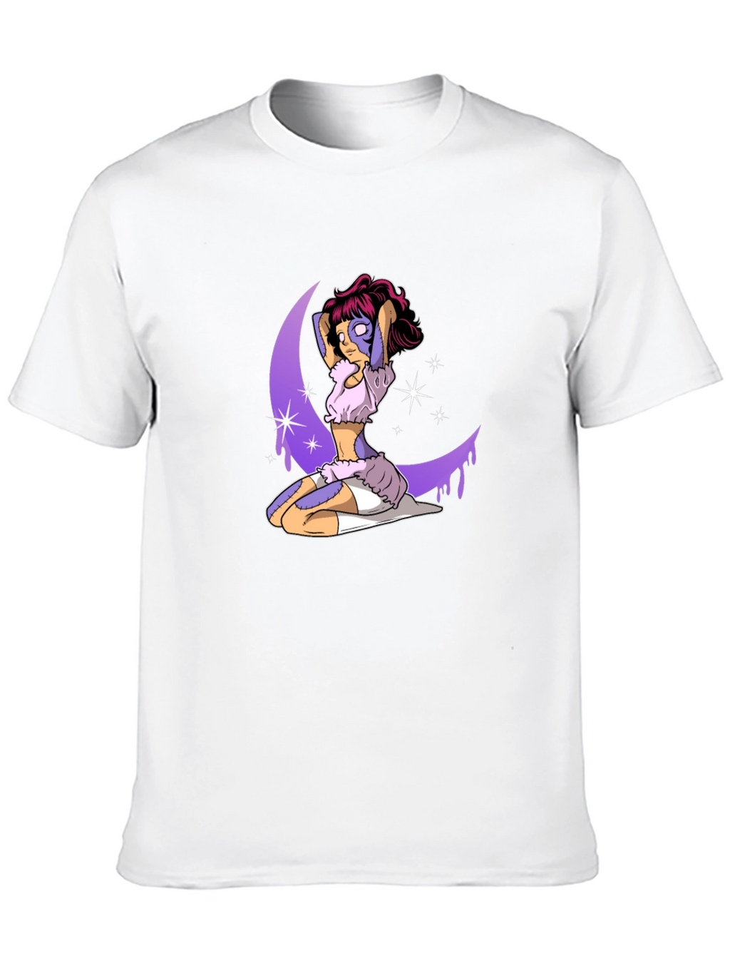 Fantasy Moon Girl Graphic Tee - Black