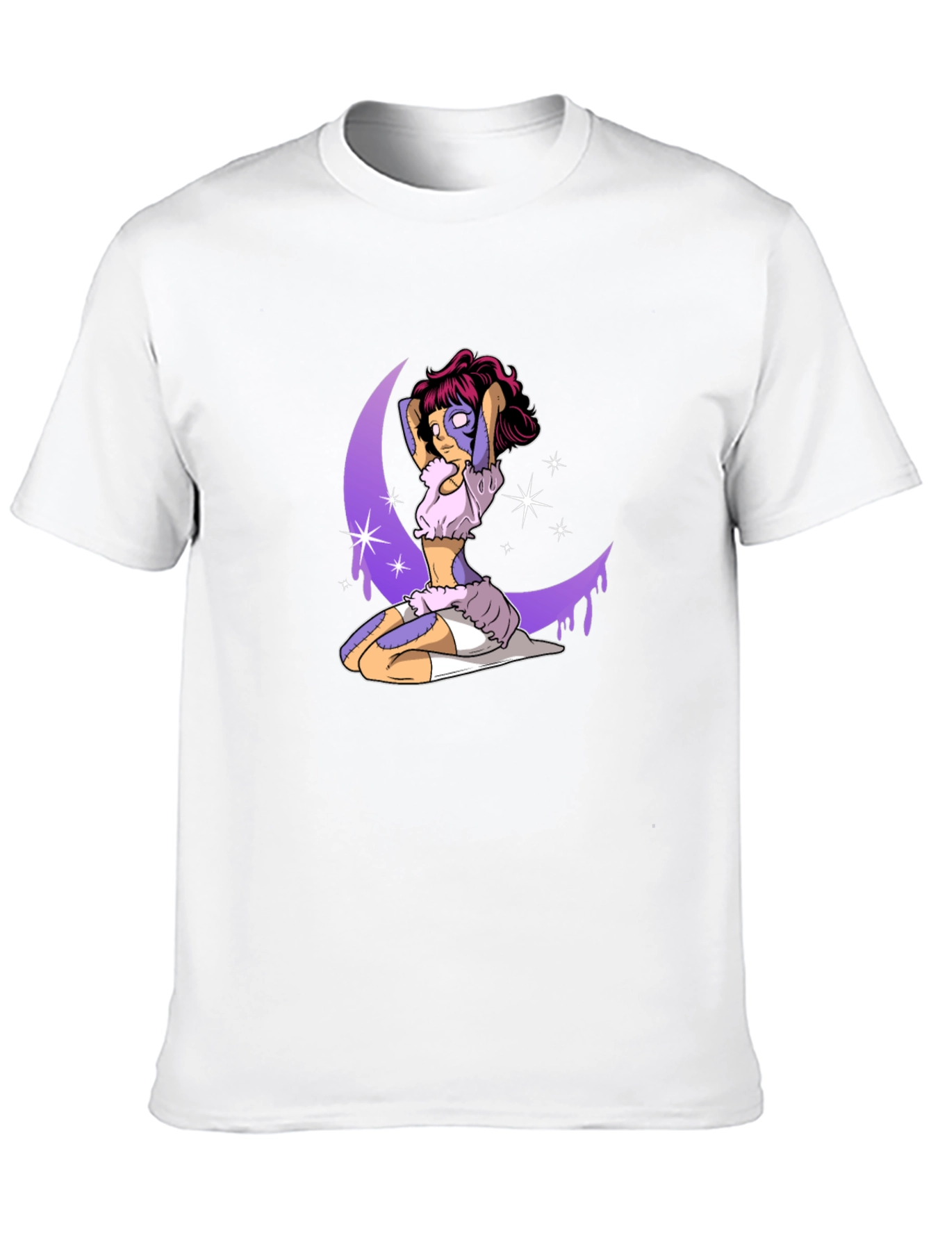 Fantasy Moon Girl Graphic Tee - Black
