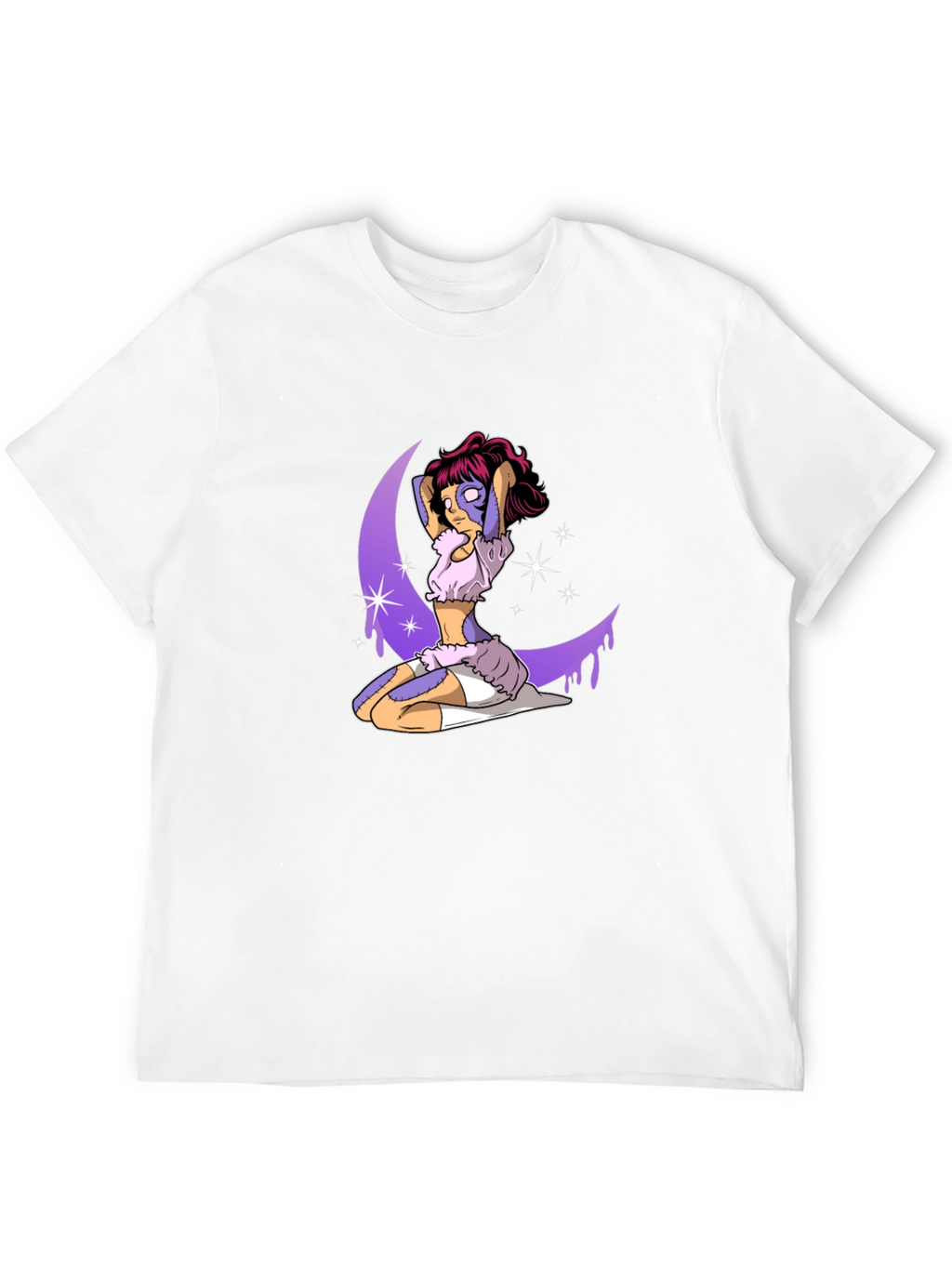 Fantasy Moon Girl Graphic Tee - Black
