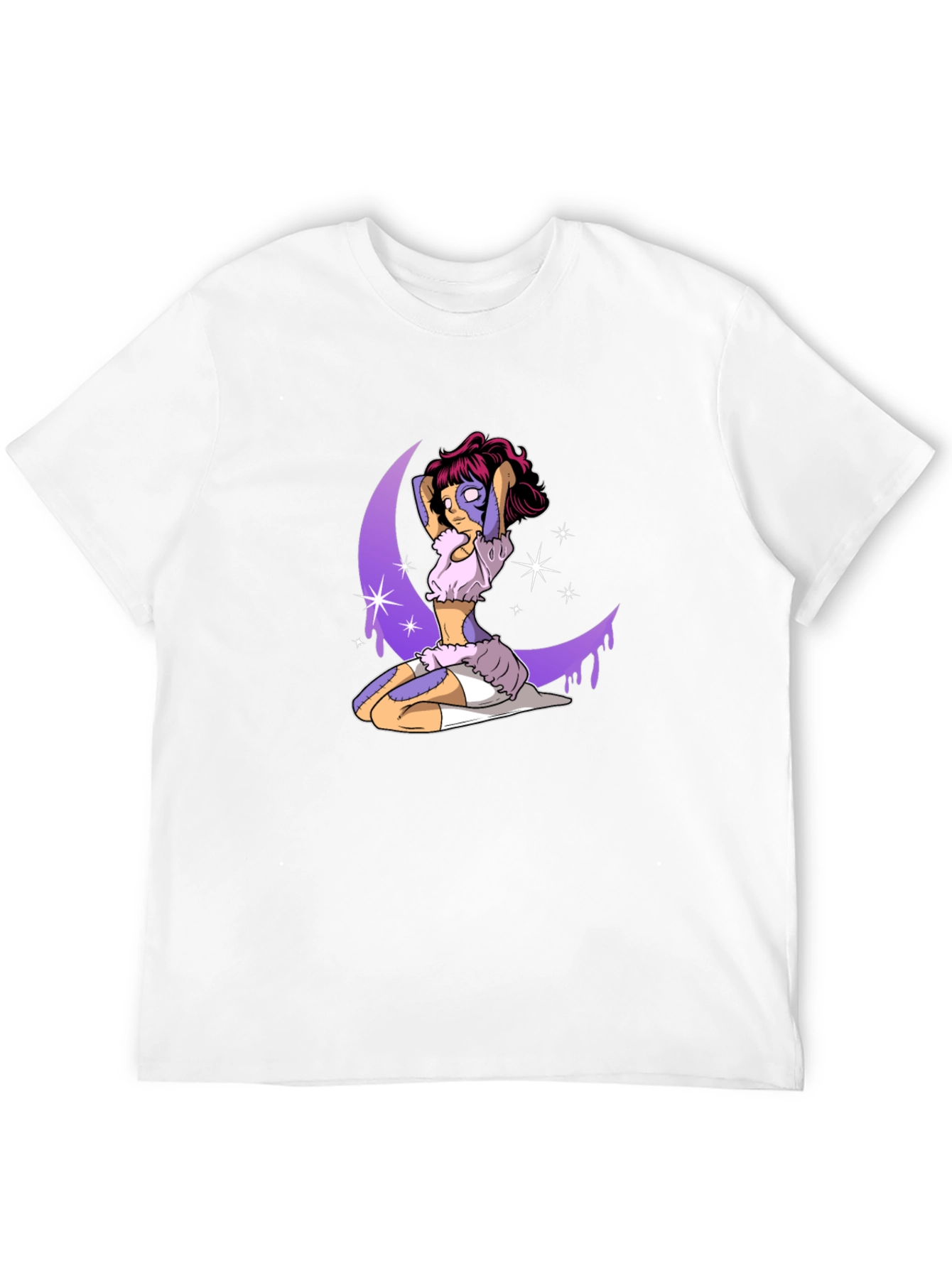 Fantasy Moon Girl Graphic Tee - Black