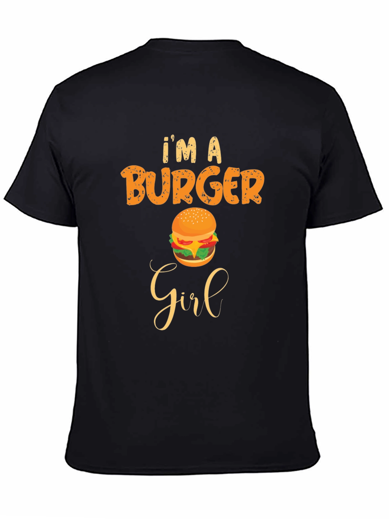 Im A Burger Girl Black T-Shirt