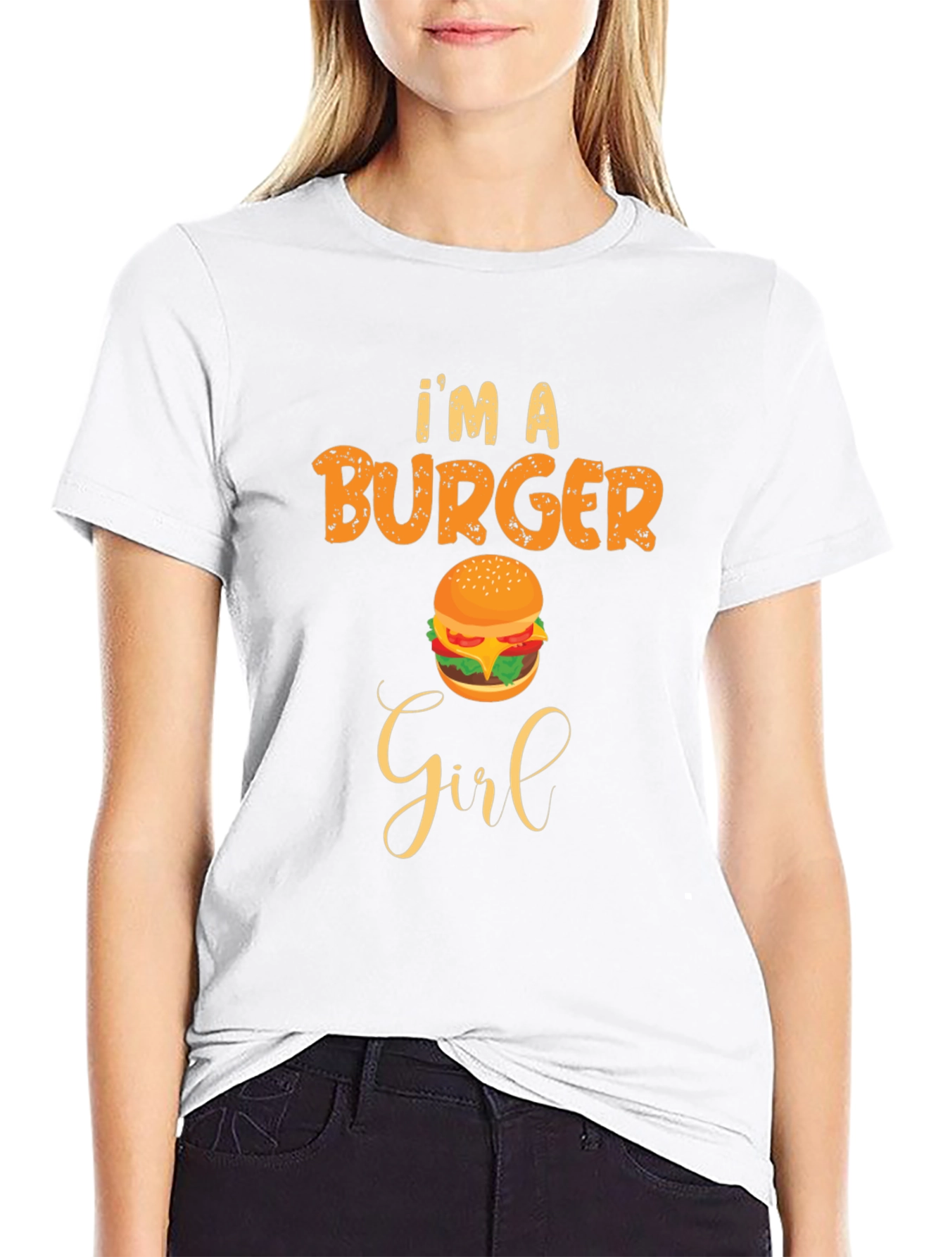 Im A Burger Girl Black T-Shirt