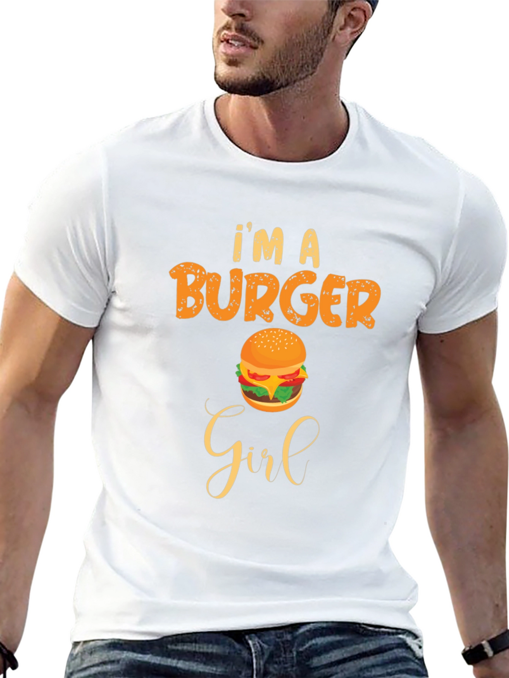 Im A Burger Girl Black T-Shirt