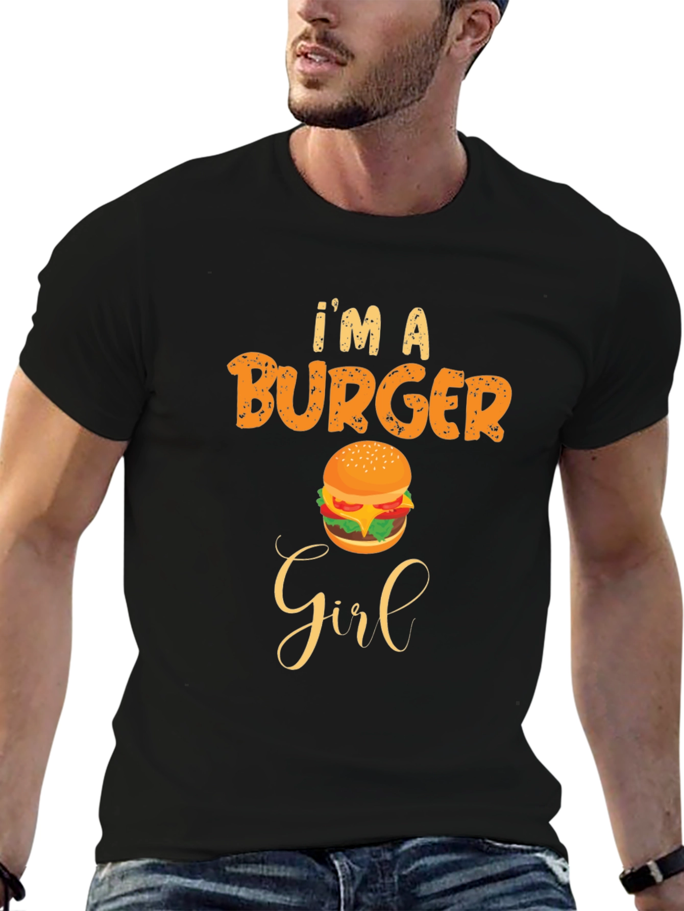 Im A Burger Girl Black T-Shirt