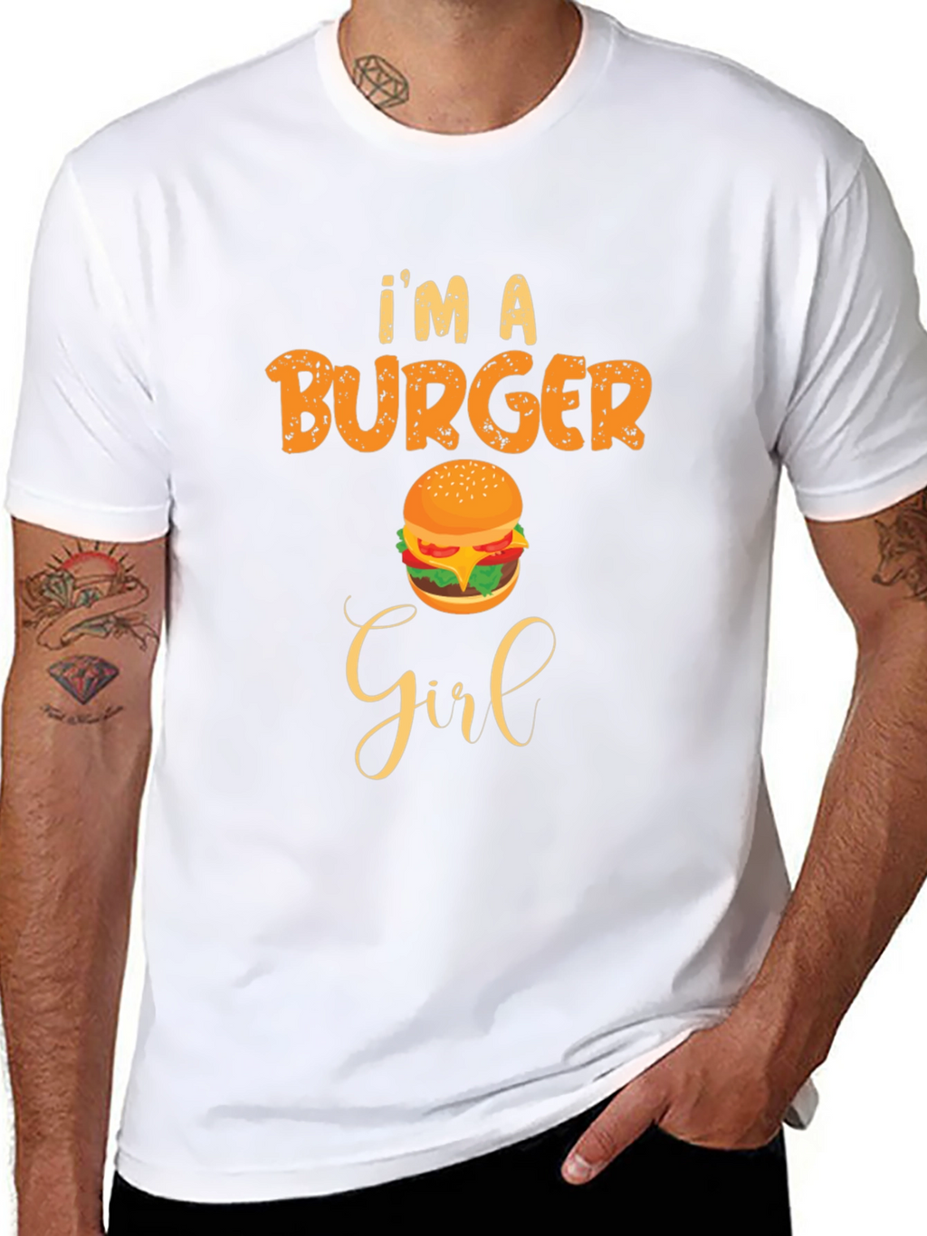 Im A Burger Girl Black T-Shirt