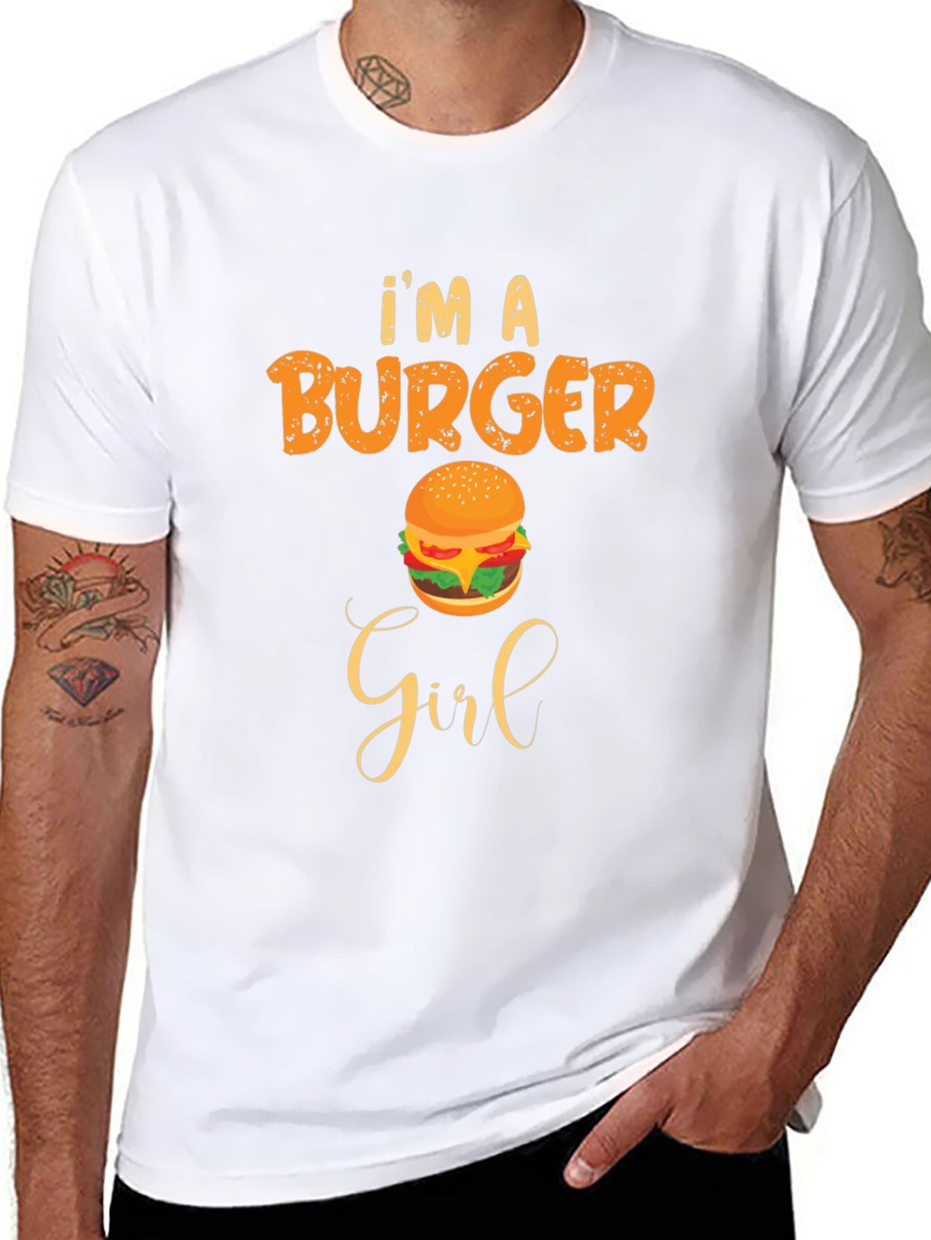 Im A Burger Girl Black T-Shirt