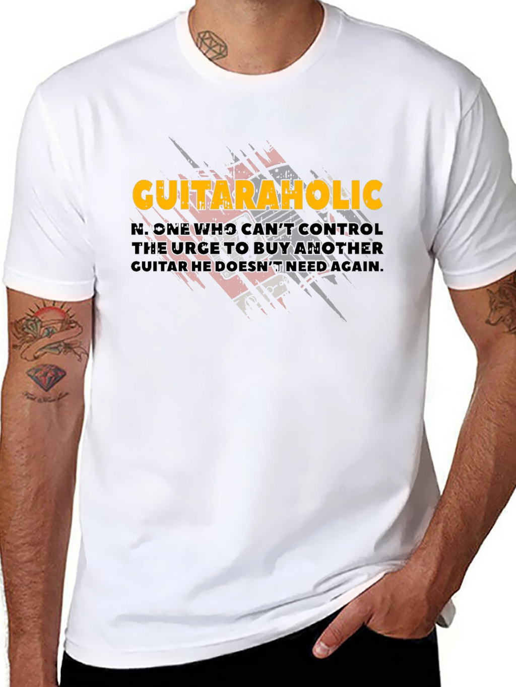 Guitaraholic T-Shirt - Music Lover Tee