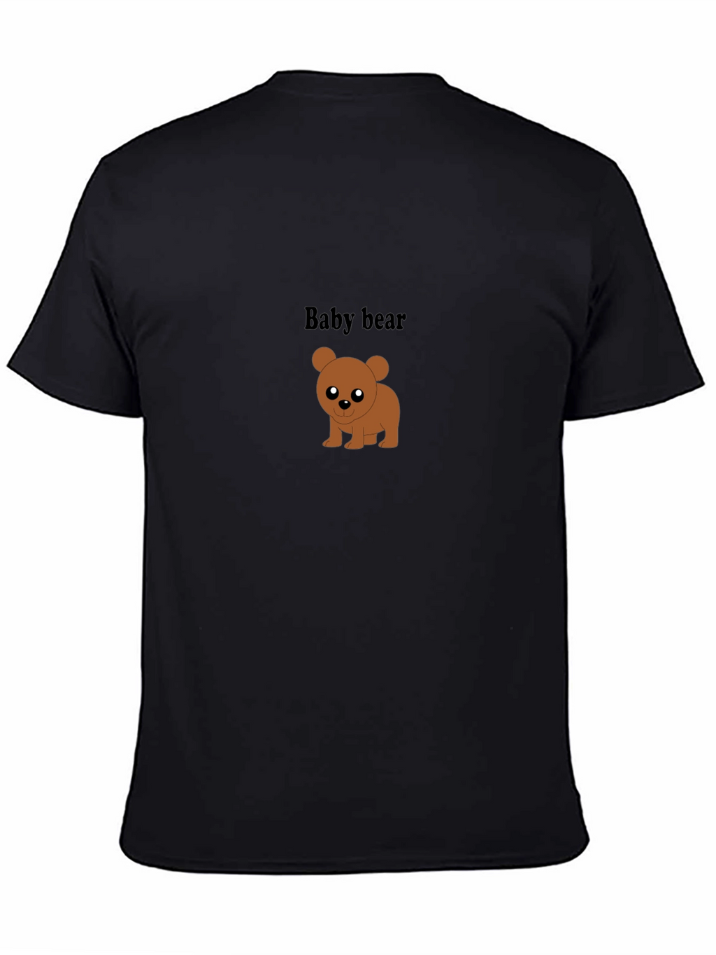 Baby Bear Graphic Tee - Black Cotton Comfort