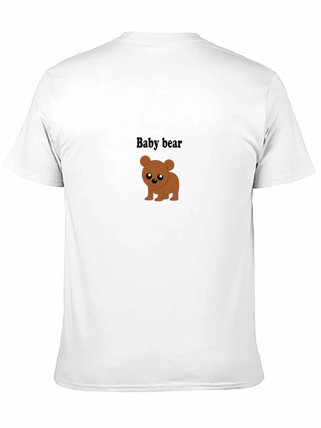 Baby Bear Graphic Tee - Black Cotton Comfort