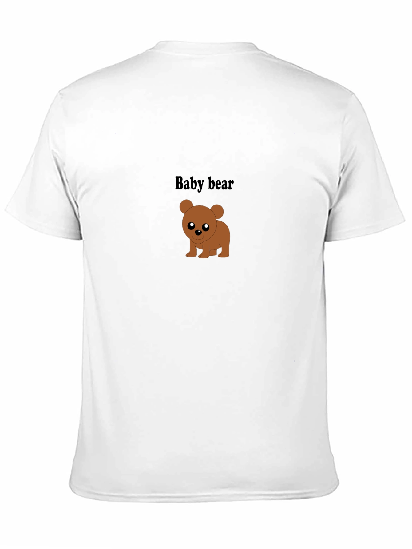 Baby Bear Graphic Tee - Black Cotton Comfort