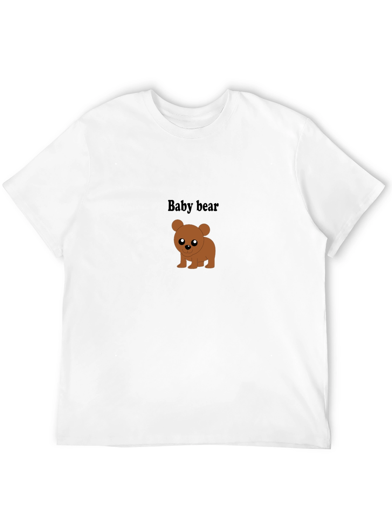 Baby Bear Graphic Tee - Black Cotton Comfort