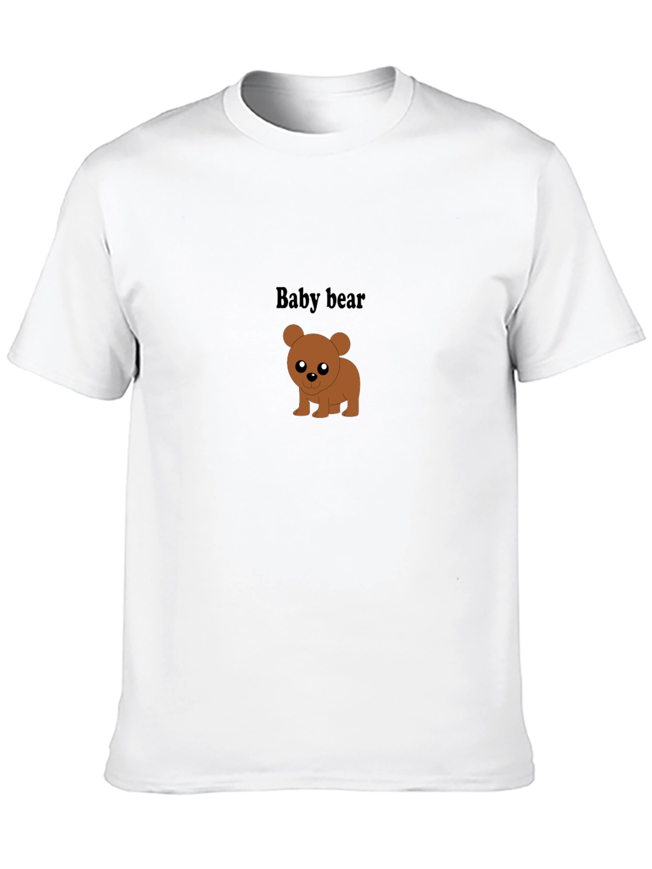 Baby Bear Graphic Tee - Black Cotton Comfort