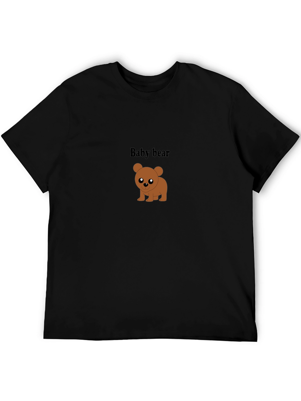 Baby Bear Graphic Tee - Black Cotton Comfort
