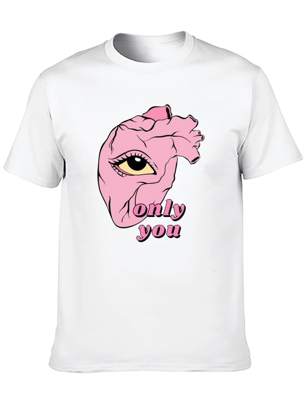 Only You Heart Eye Black T-Shirt