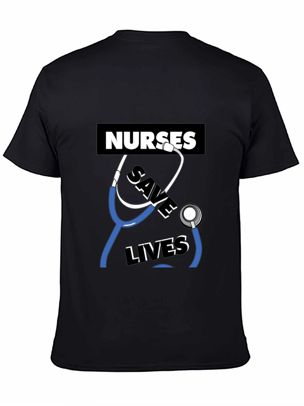 Nurses Save Lives Graphic Tee - Black