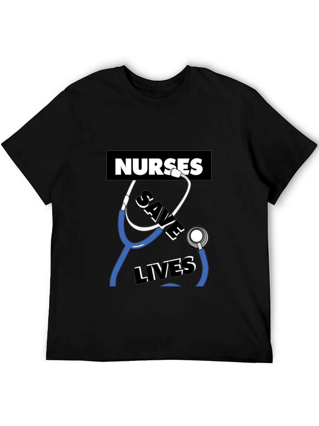 Nurses Save Lives Graphic Tee - Black