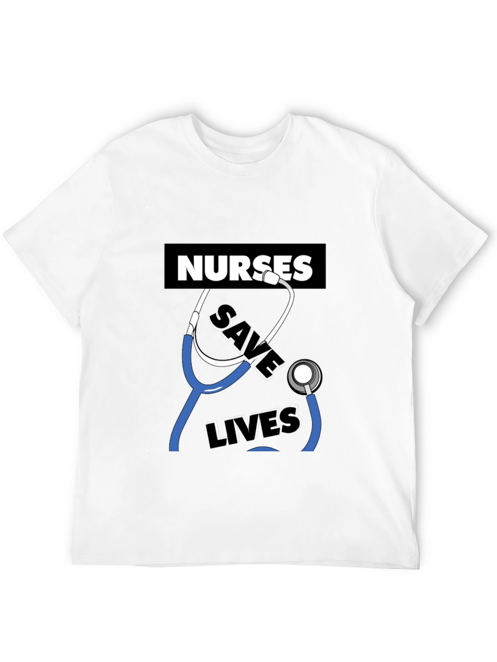 Nurses Save Lives Graphic Tee - Black