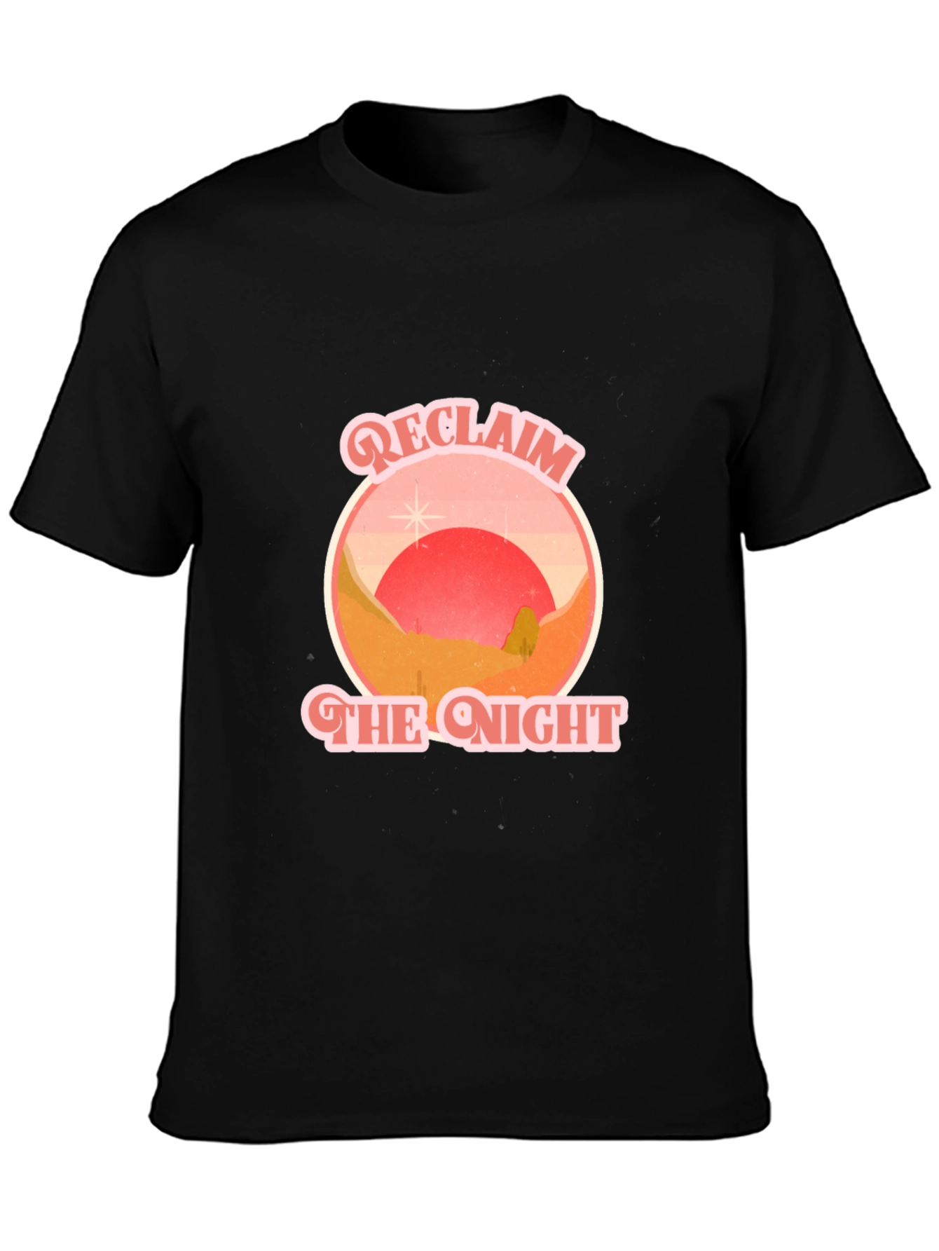 Reclaim the Night Graphic Tee - Retro Desert T-Shirt