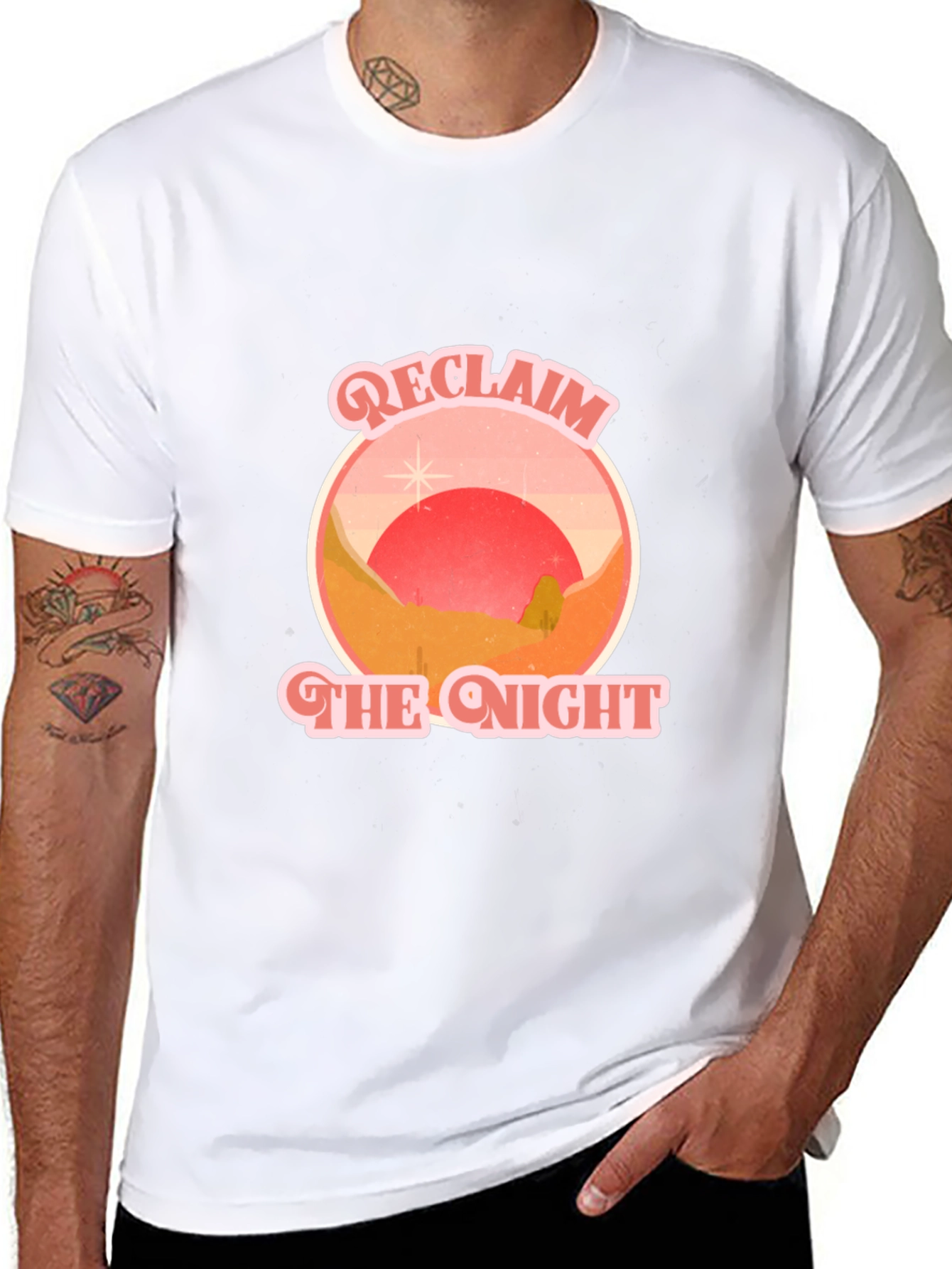 Reclaim the Night Graphic Tee - Retro Desert T-Shirt