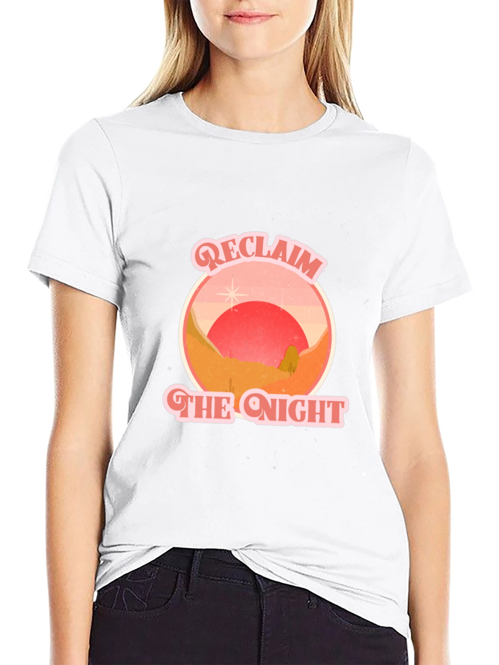 Reclaim the Night Graphic Tee - Retro Desert T-Shirt