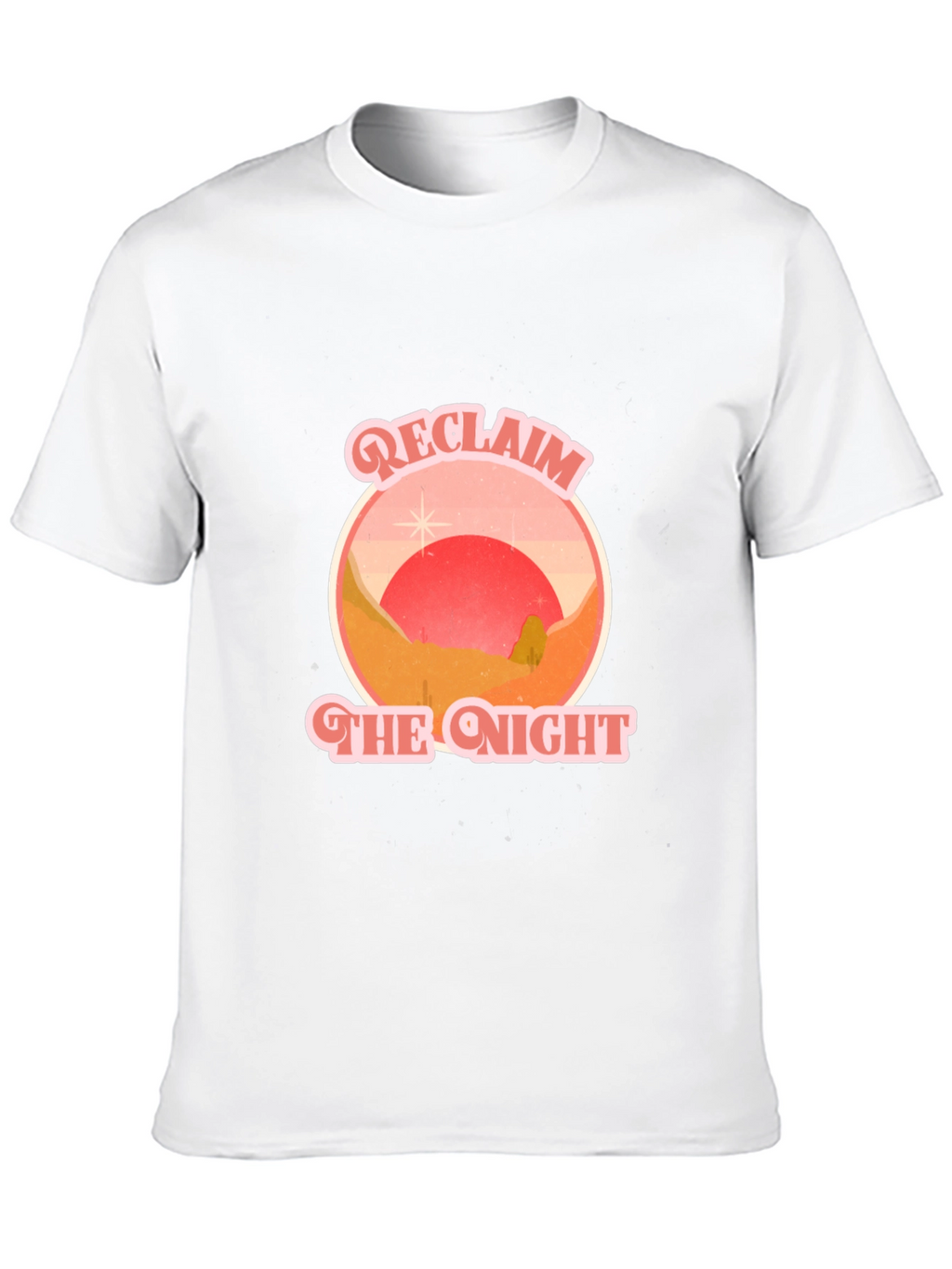 Reclaim the Night Graphic Tee - Retro Desert T-Shirt