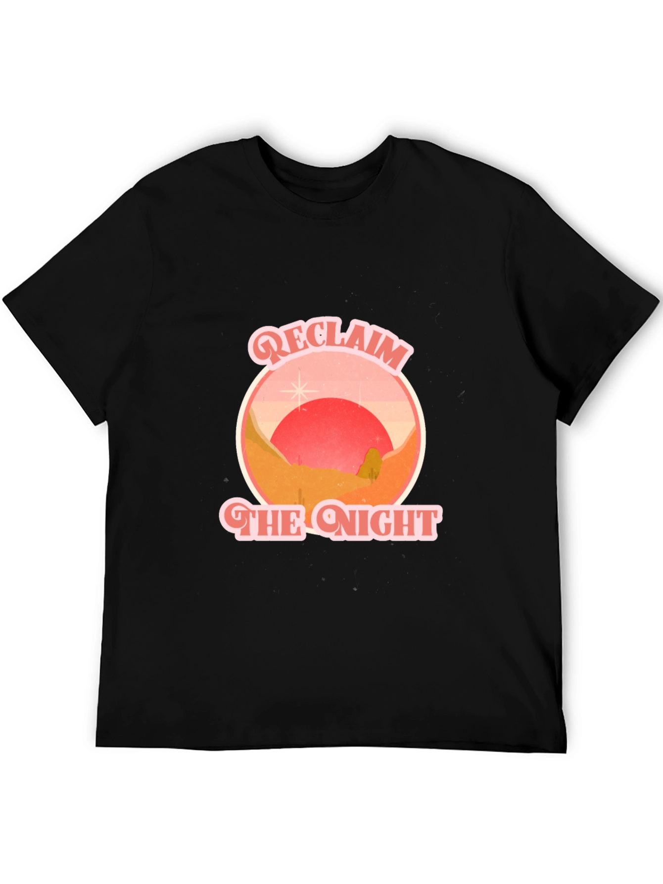 Reclaim the Night Graphic Tee - Retro Desert T-Shirt