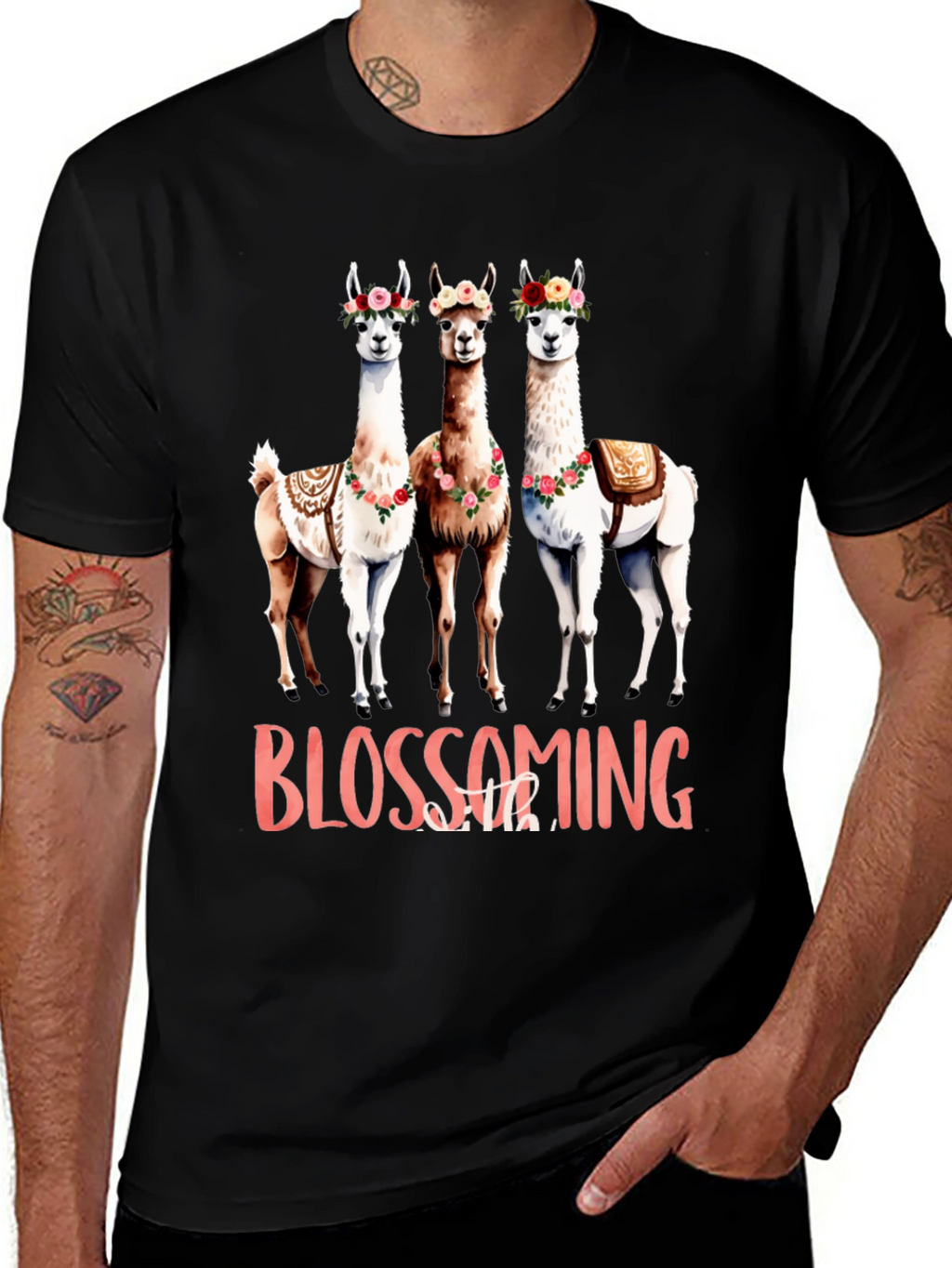 Blossoming Llama Graphic Tee