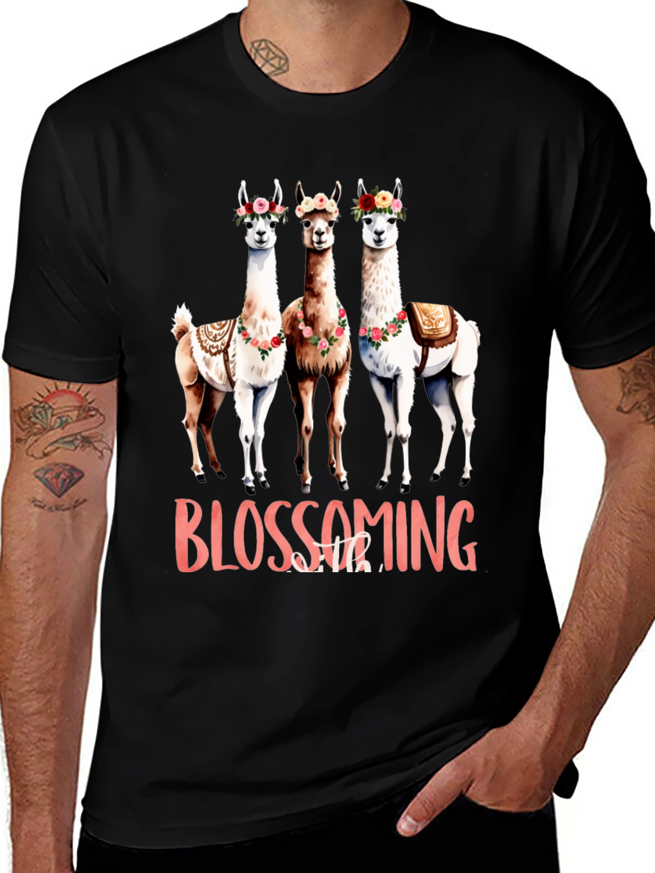 Blossoming Llama Graphic Tee