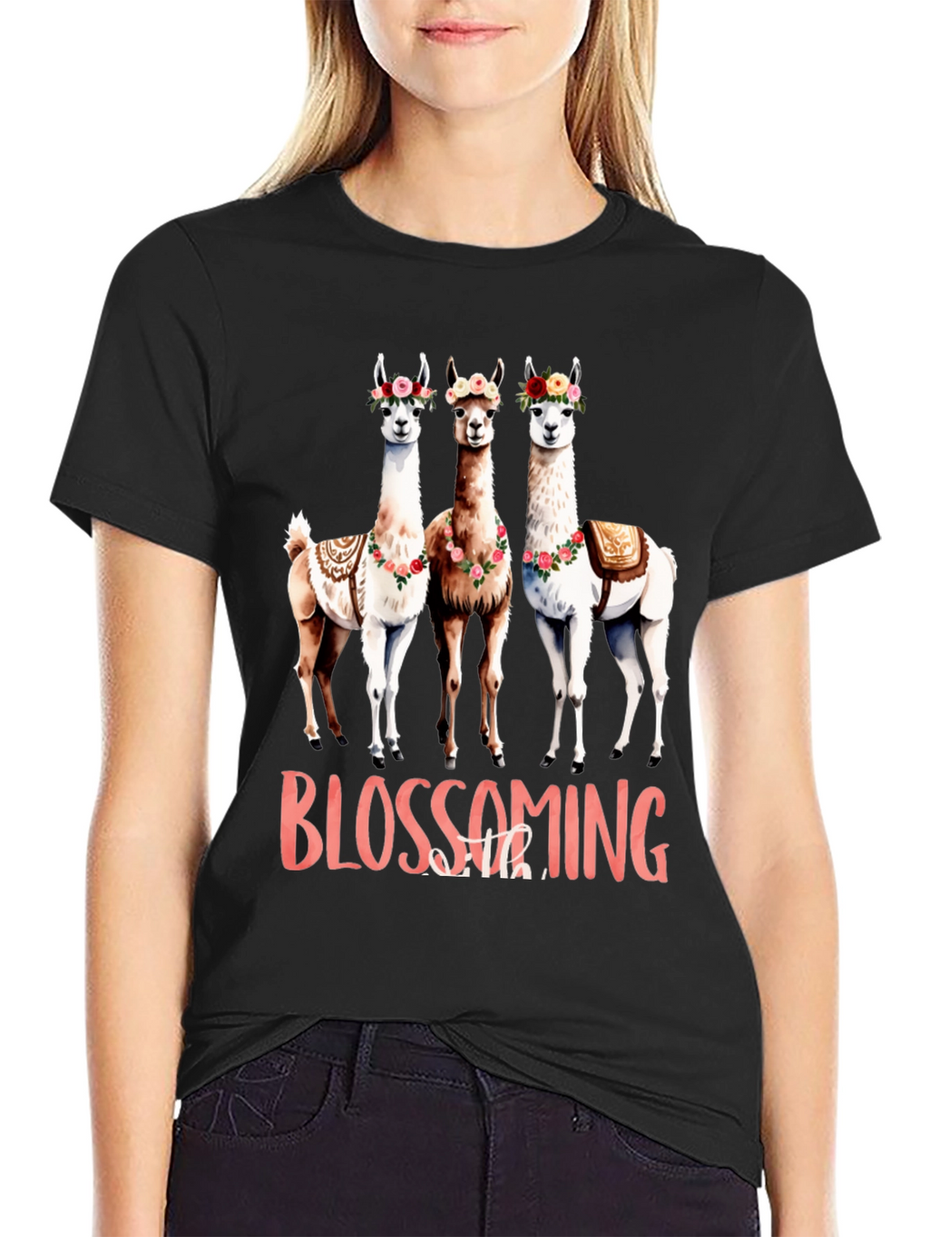 Blossoming Llama Graphic Tee
