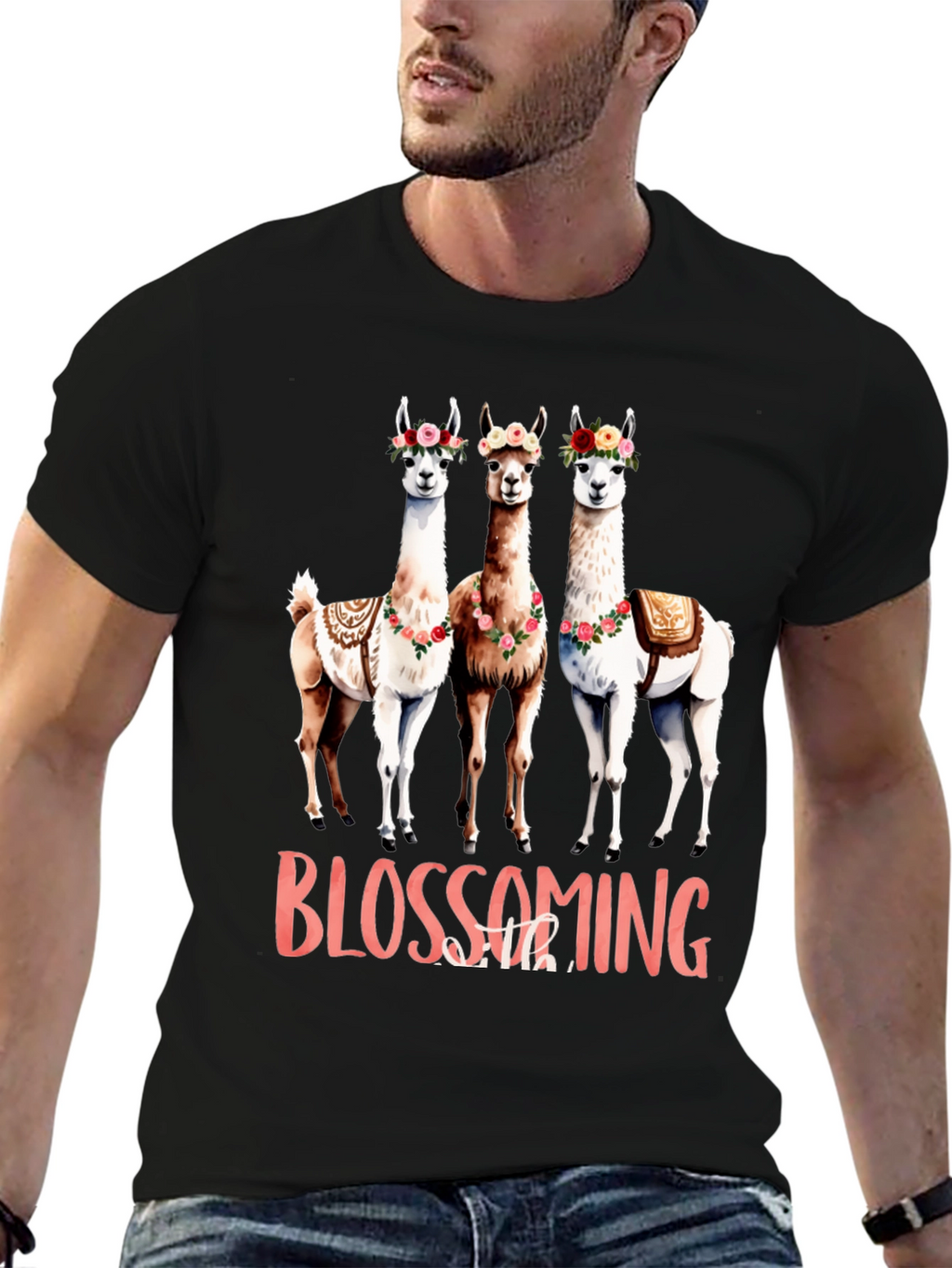 Blossoming Llama Graphic Tee