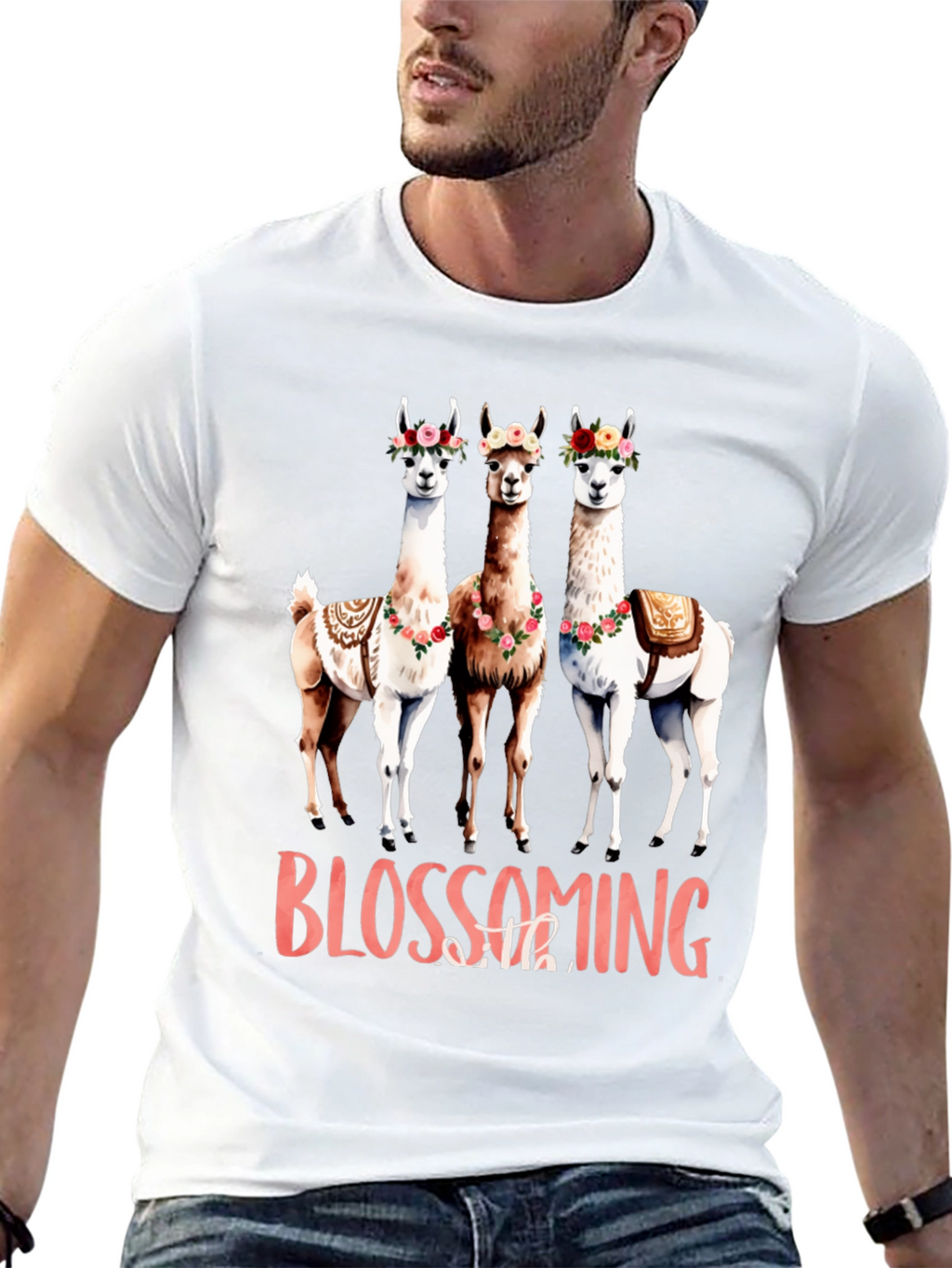 Blossoming Llama Graphic Tee