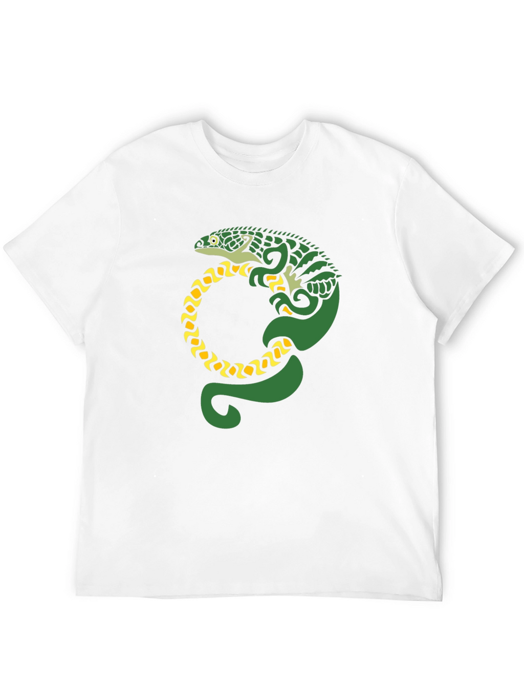 Lizard Graphic Tee - Black Cotton T-Shirt