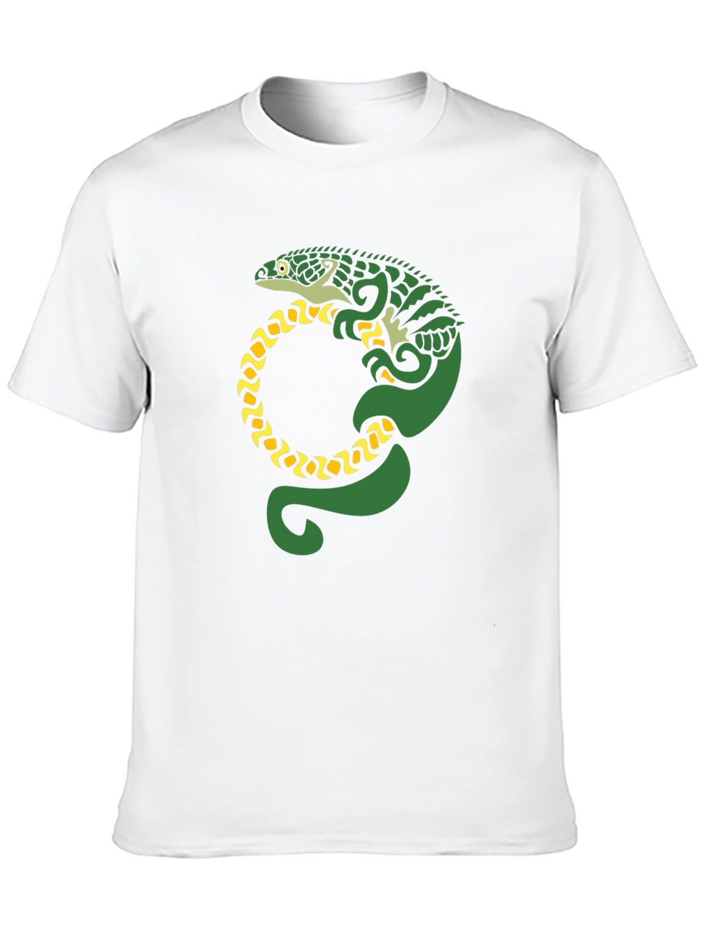 Lizard Graphic Tee - Black Cotton T-Shirt