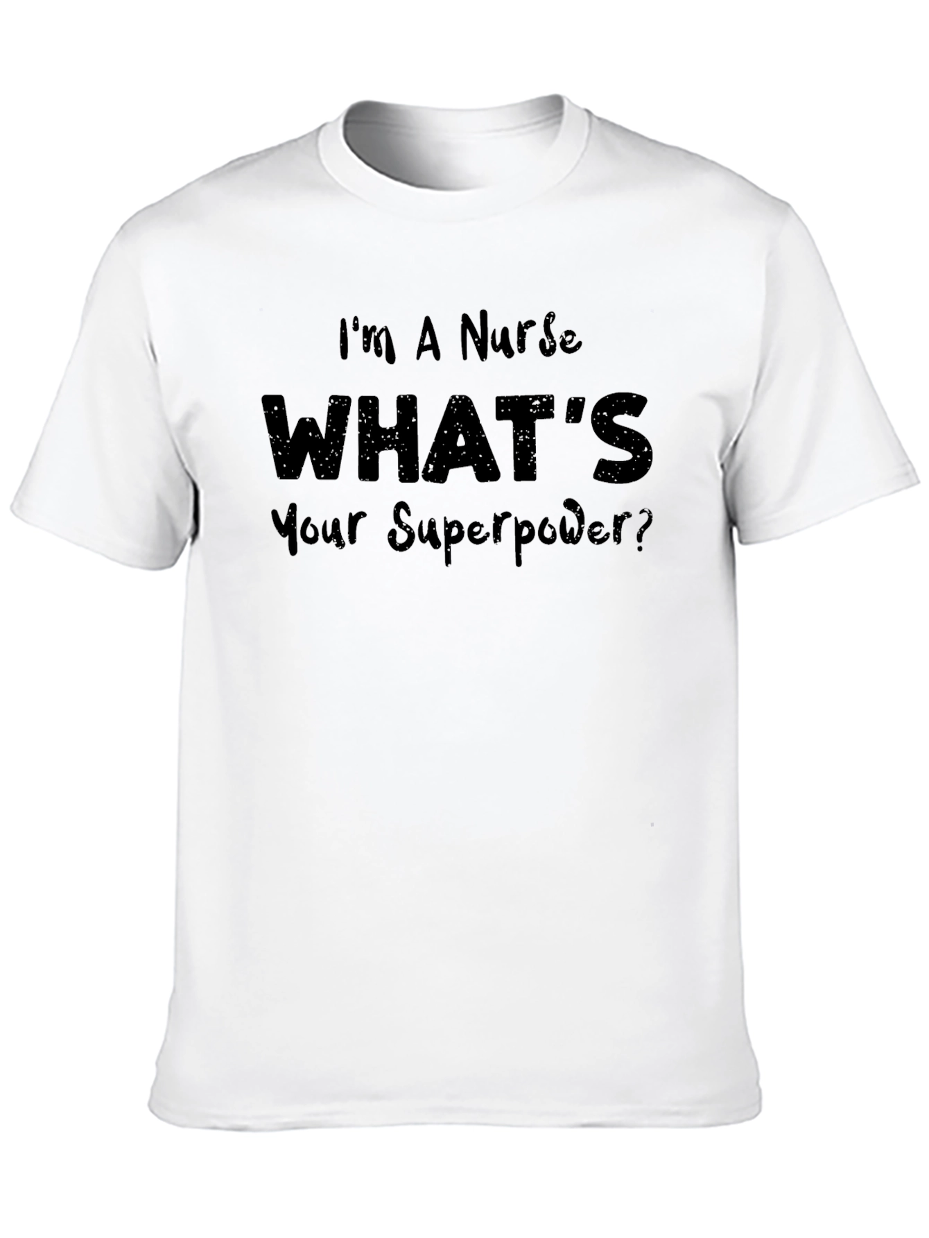 Nurse Superpower Graphic T-Shirt - Black