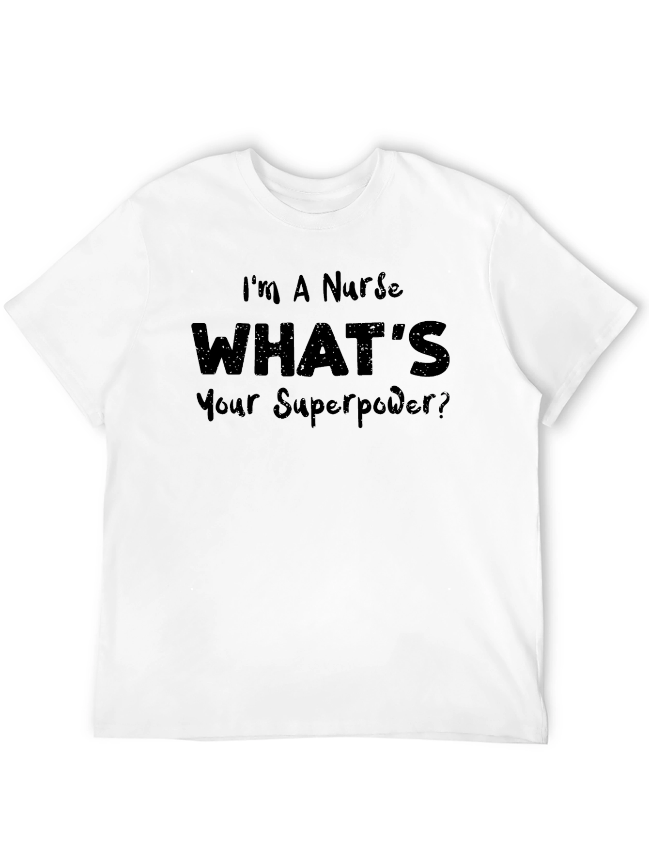 Nurse Superpower Graphic T-Shirt - Black