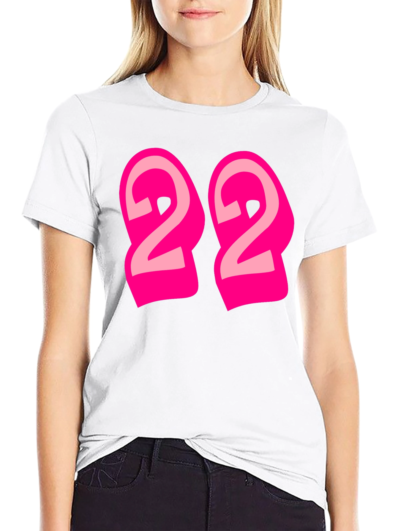 Bold Number 22 Graphic Tee - Black