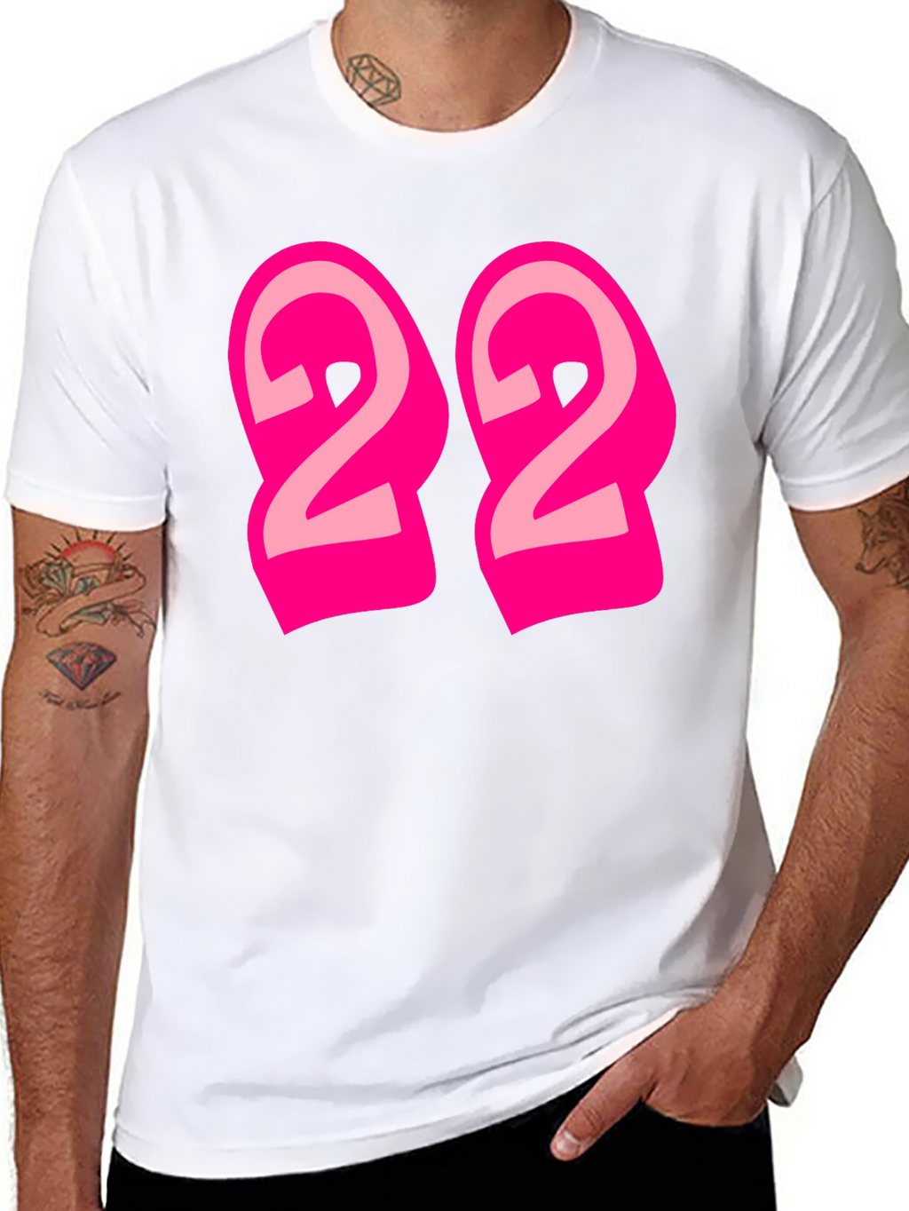 Bold Number 22 Graphic Tee - Black