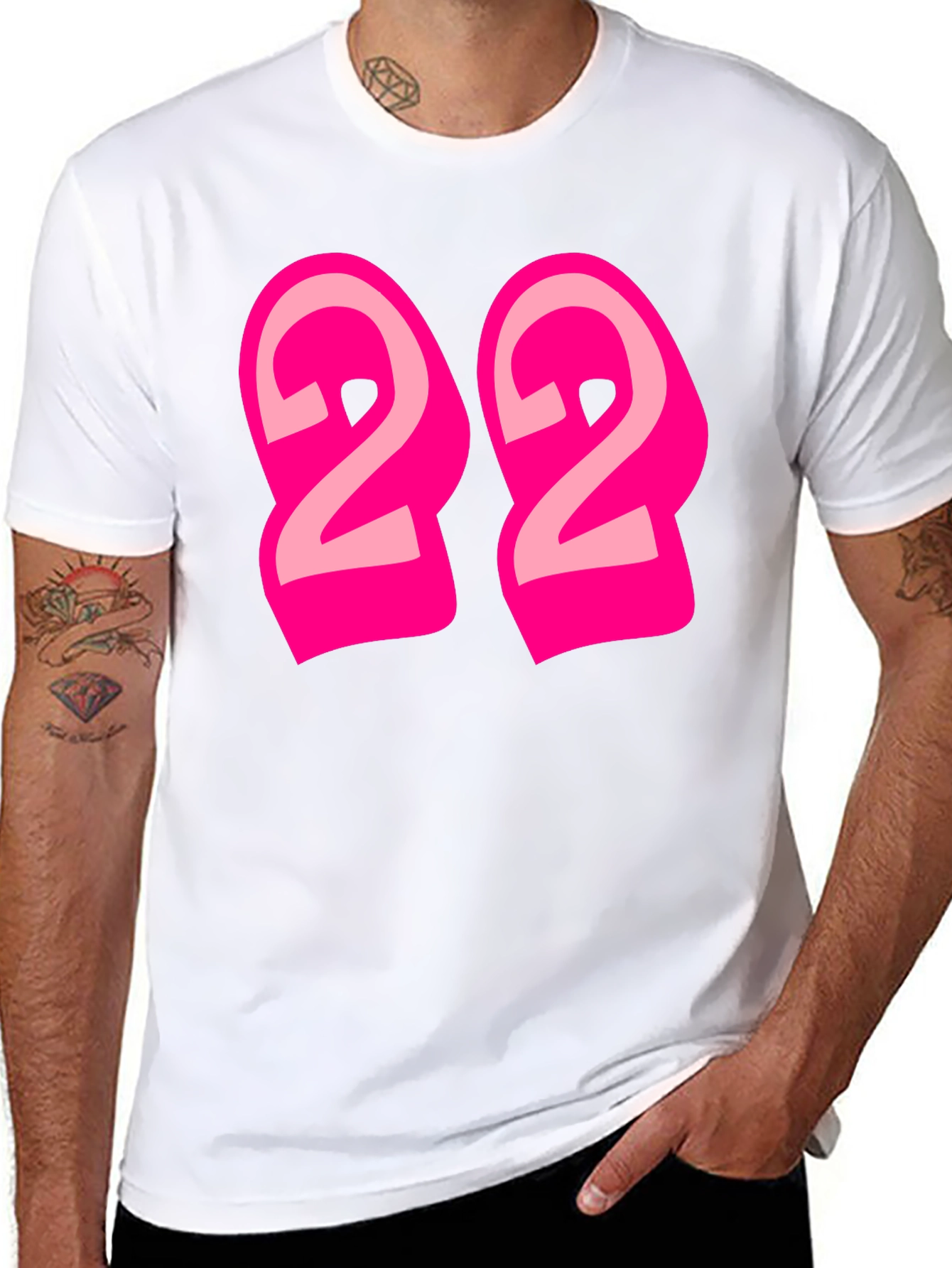 Bold Number 22 Graphic Tee - Black