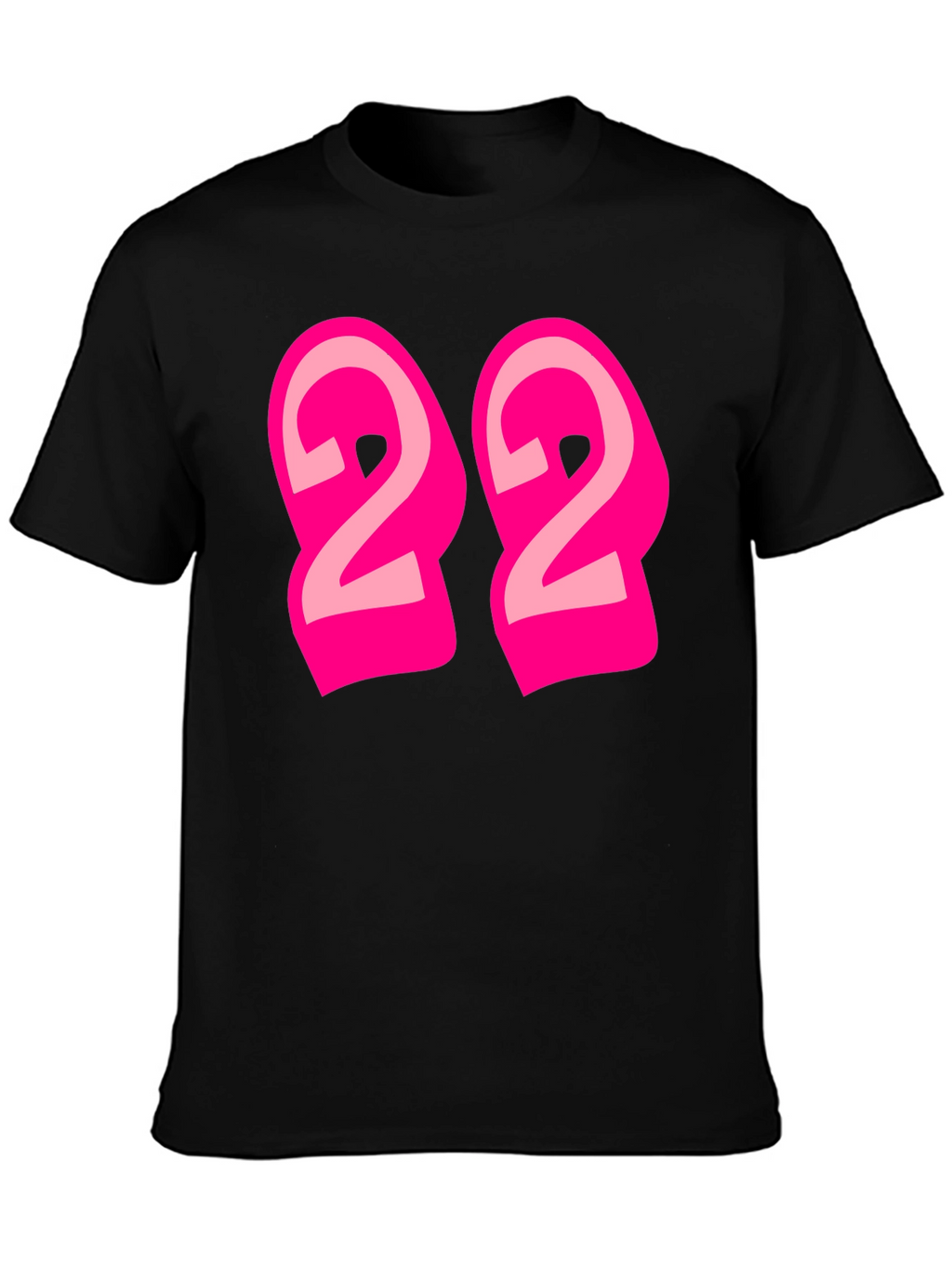 Bold Number 22 Graphic Tee - Black