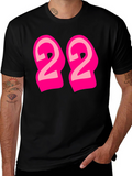 Bold Number 22 Graphic Tee - Black