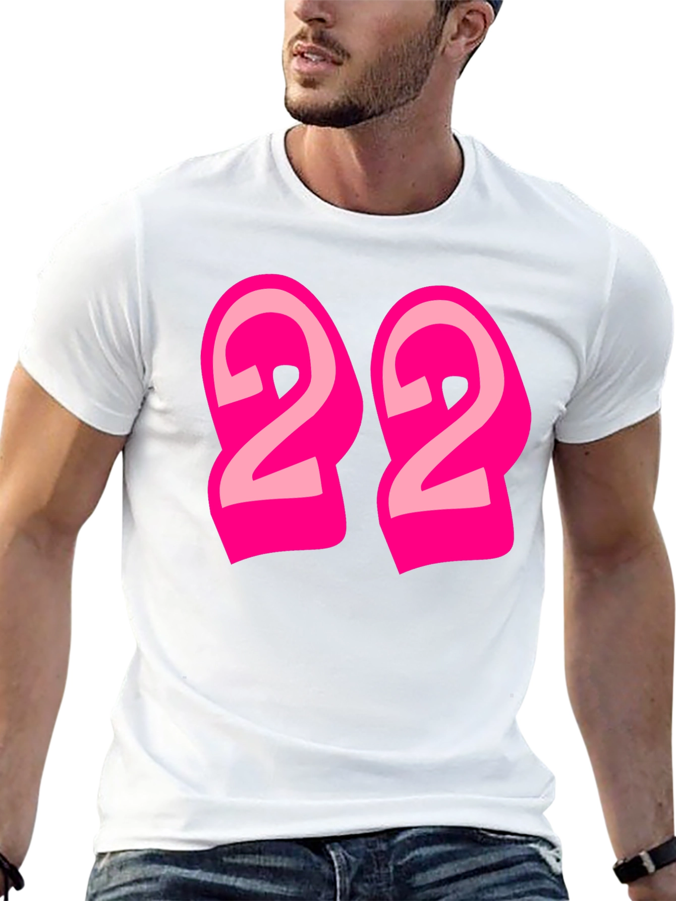 Bold Number 22 Graphic Tee - Black