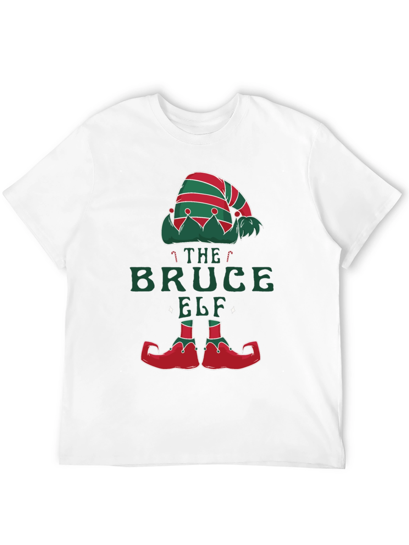 Bruce Elf Christmas T-Shirt - Holiday Festive Fun
