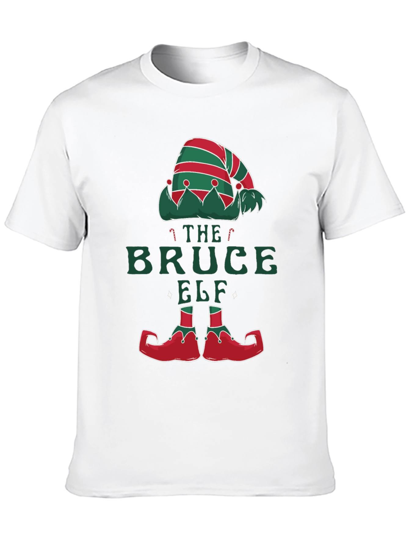 Bruce Elf Christmas T-Shirt - Holiday Festive Fun