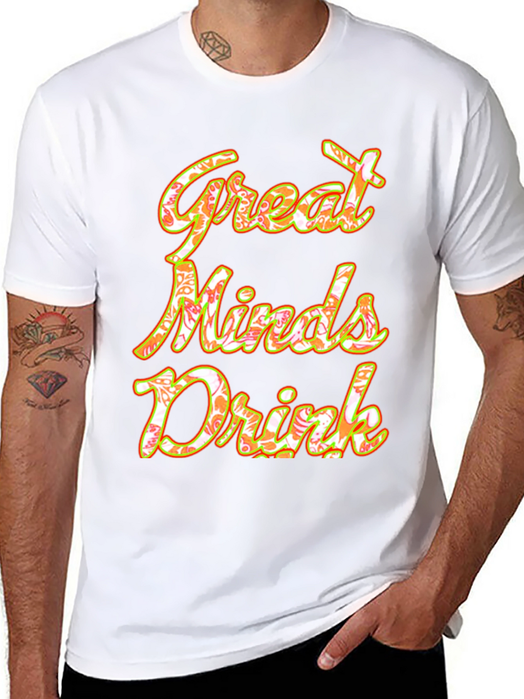 Great Minds Drink Graphic Tee - Soft Cotton Blend