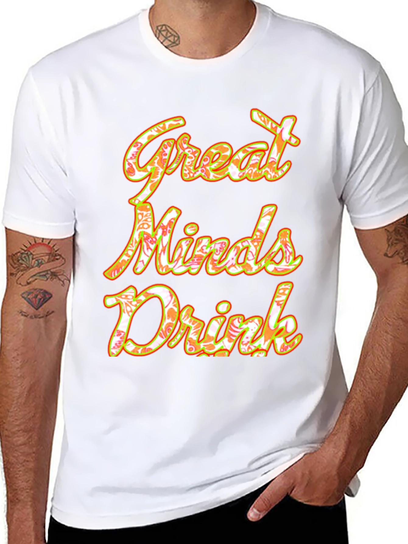 Great Minds Drink Graphic Tee - Soft Cotton Blend