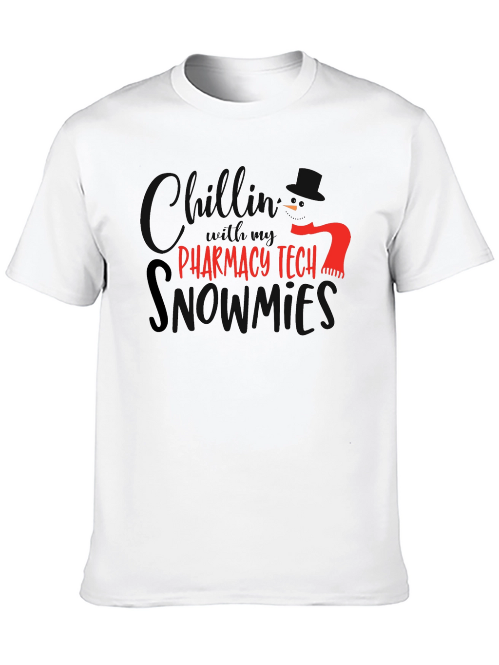 Pharmacy Tech Snowmies T-Shirt - Black