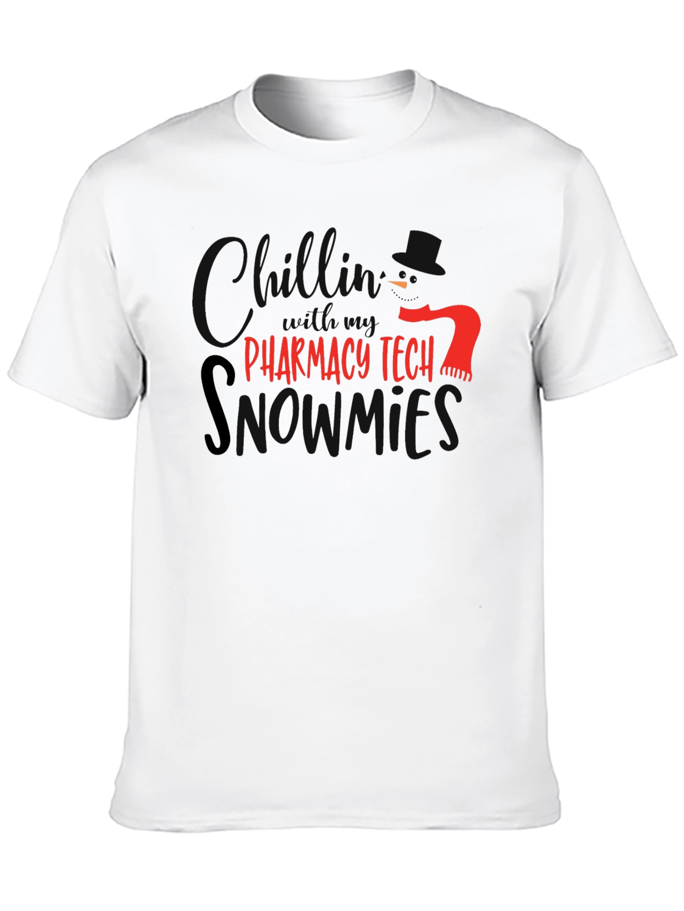 Pharmacy Tech Snowmies T-Shirt - Black