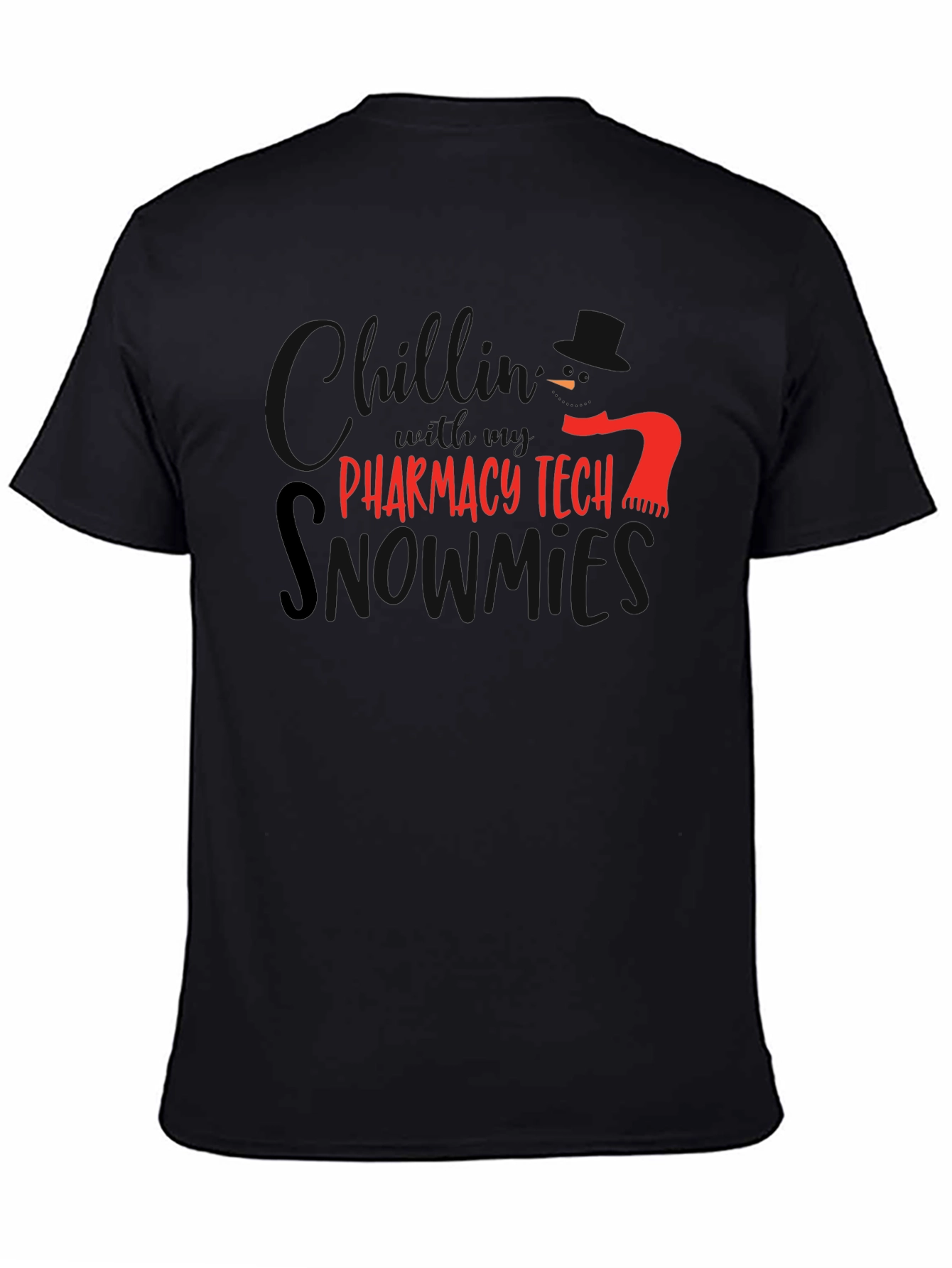 Pharmacy Tech Snowmies T-Shirt - Black